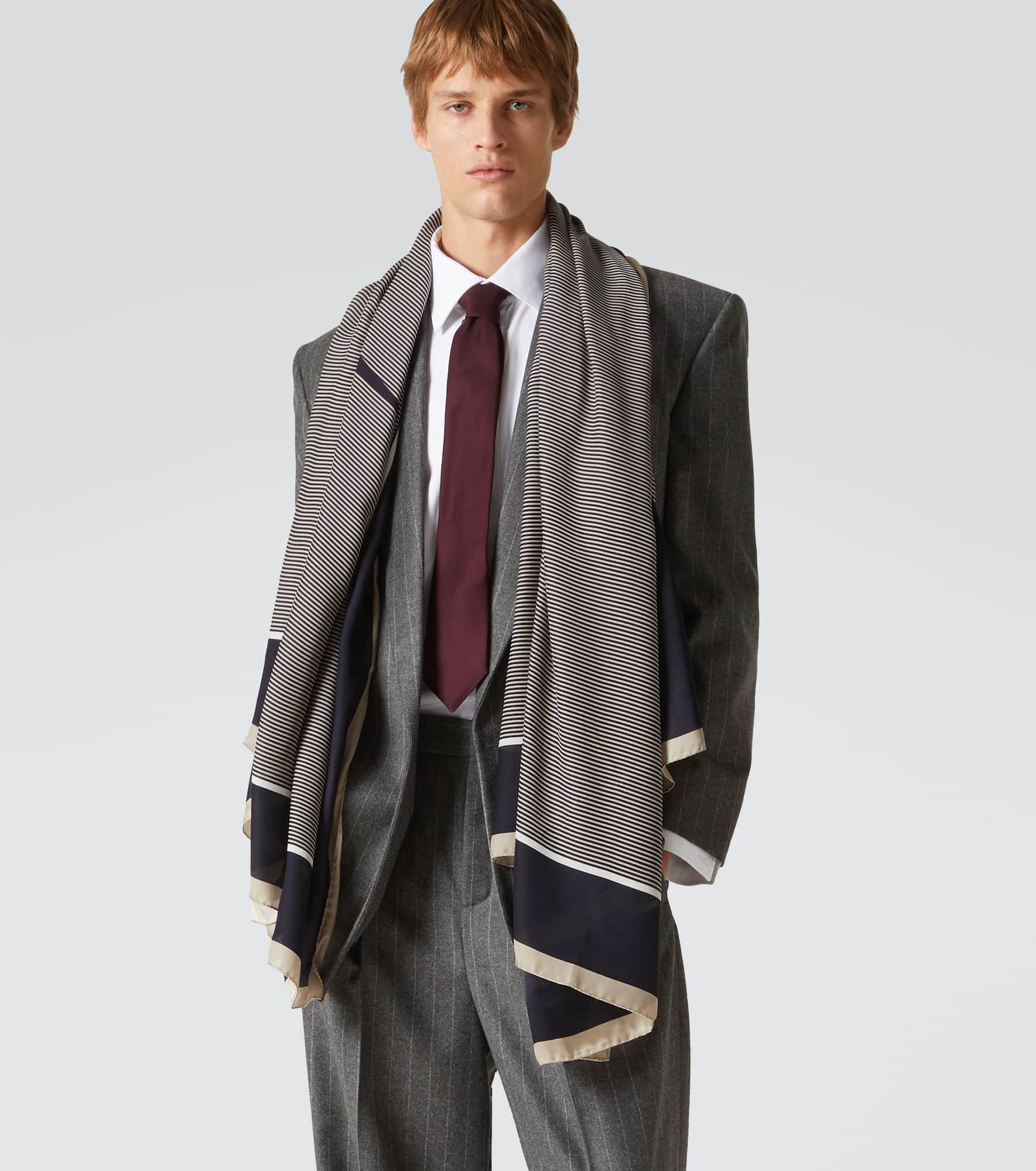 Cassandre silk charmeuse stole - 3