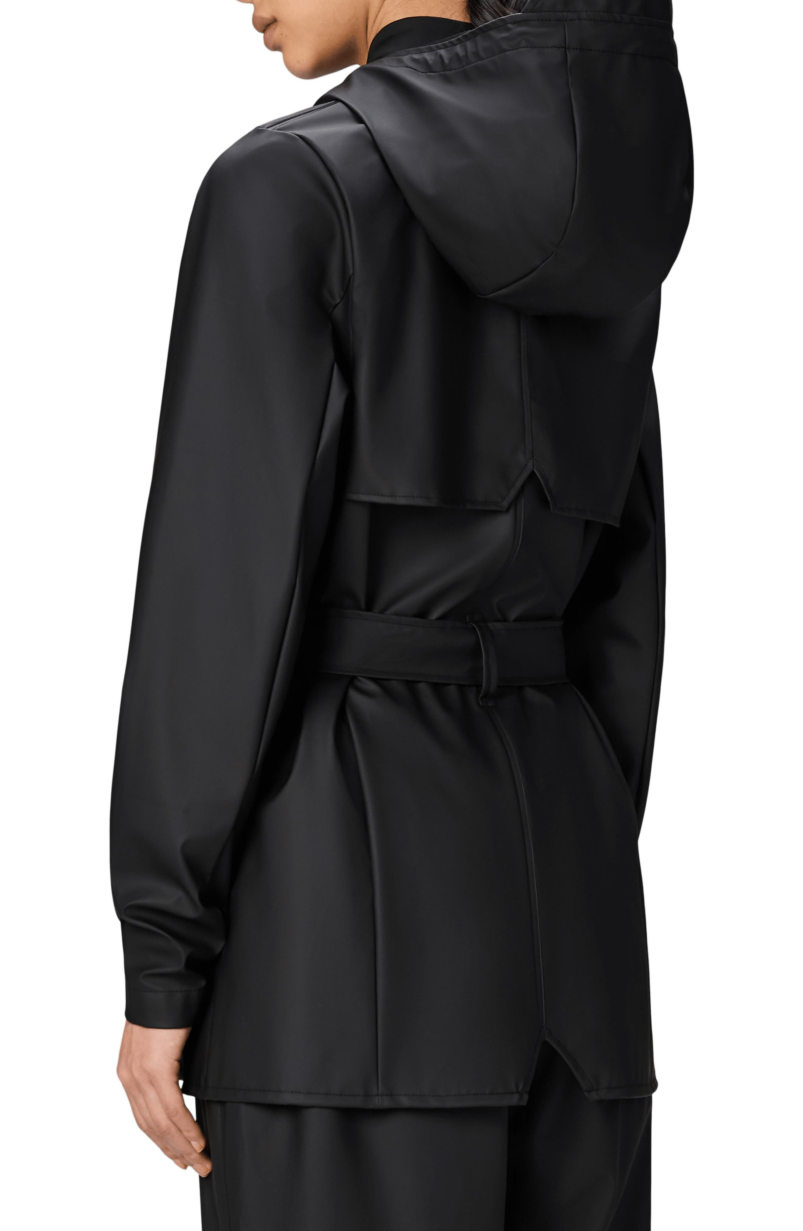 Rains Curve Waterproof Rain Jacket in Black at Nordstrom - 2