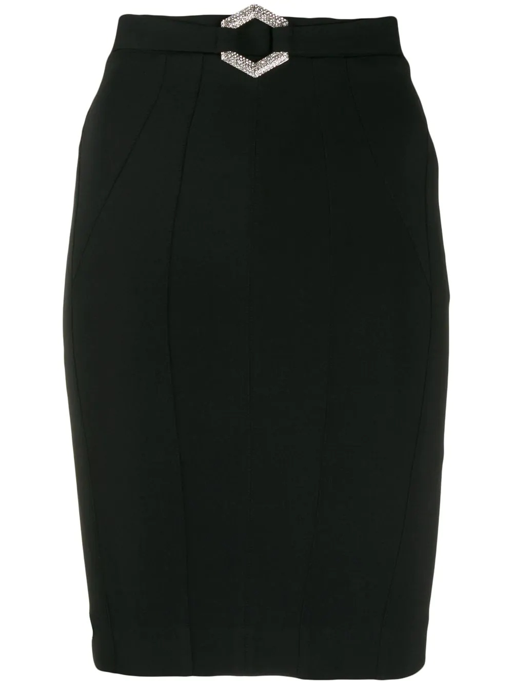 elegant belted midi skirt - 1