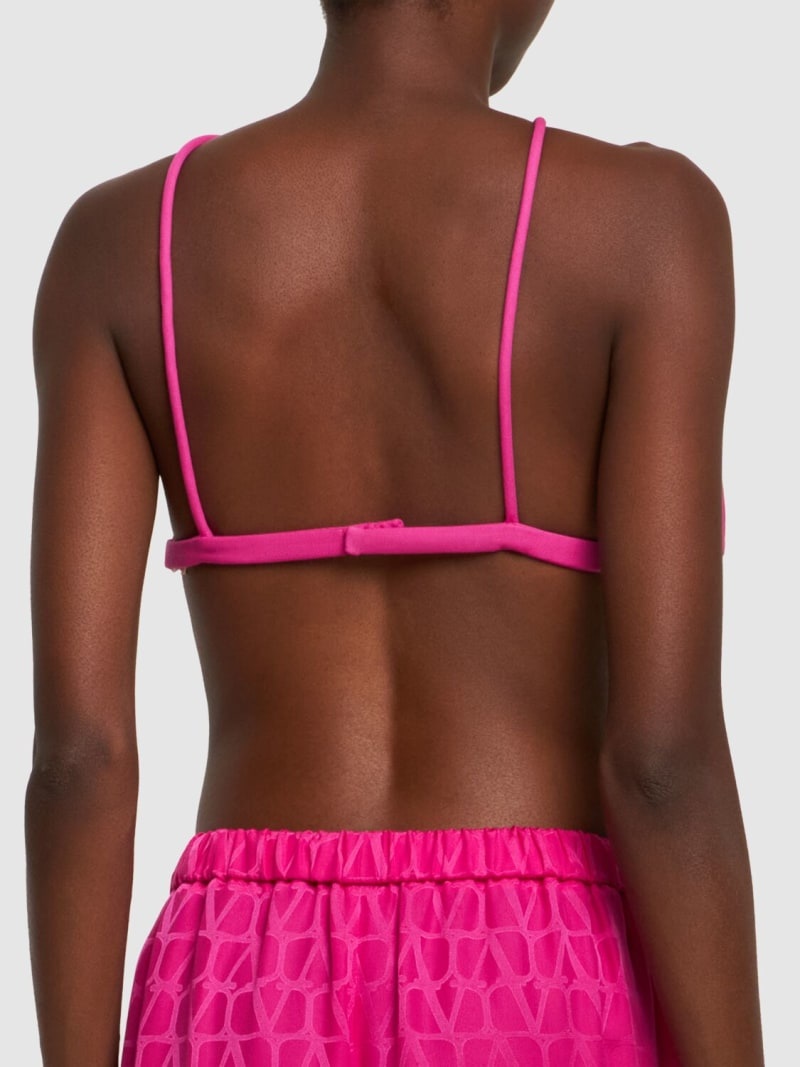 Wool & silk crepe couture triangle bra - 3