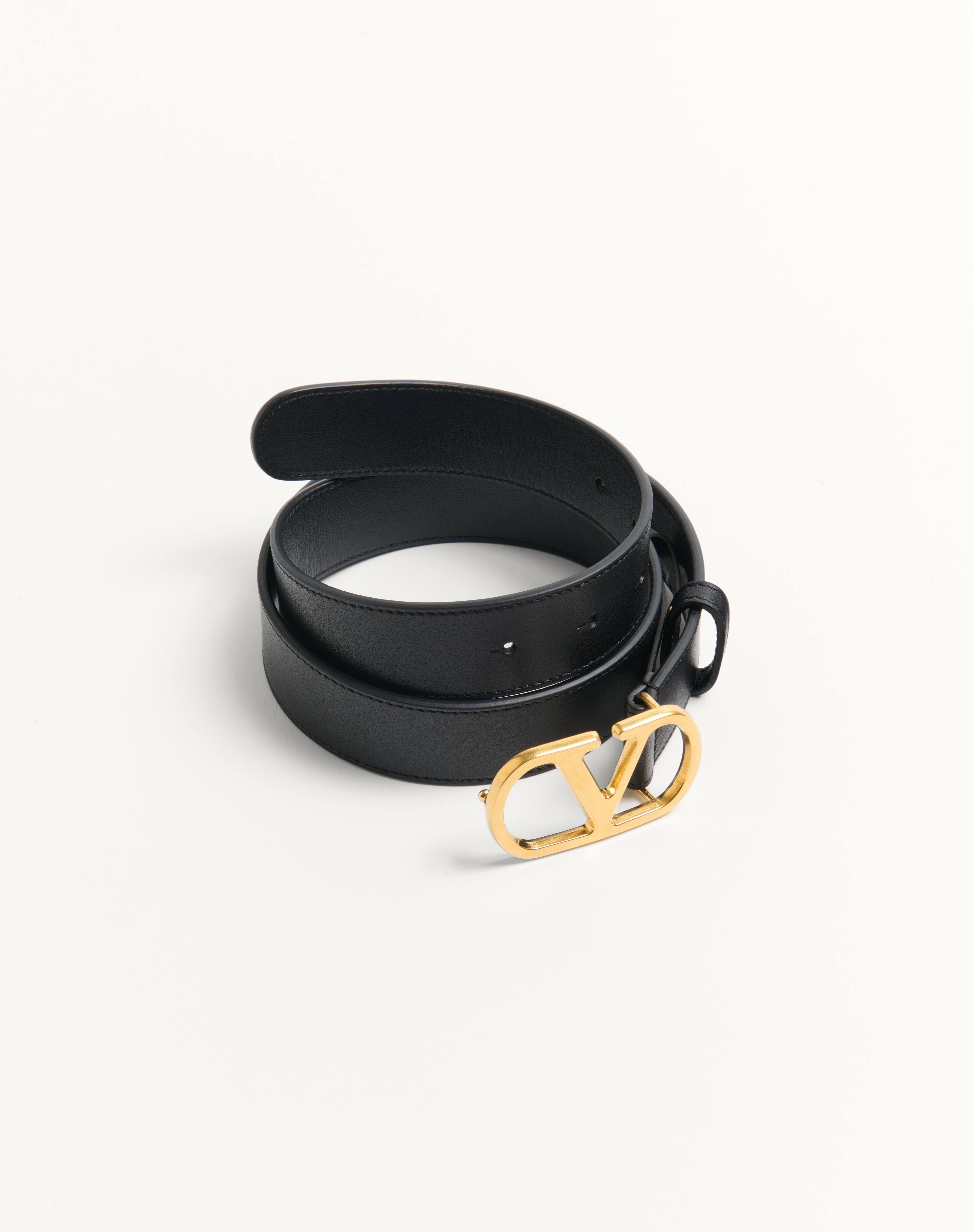 VLOGO SIGNATURE BELT IN SHINY CALFSKIN 30 MM - 2