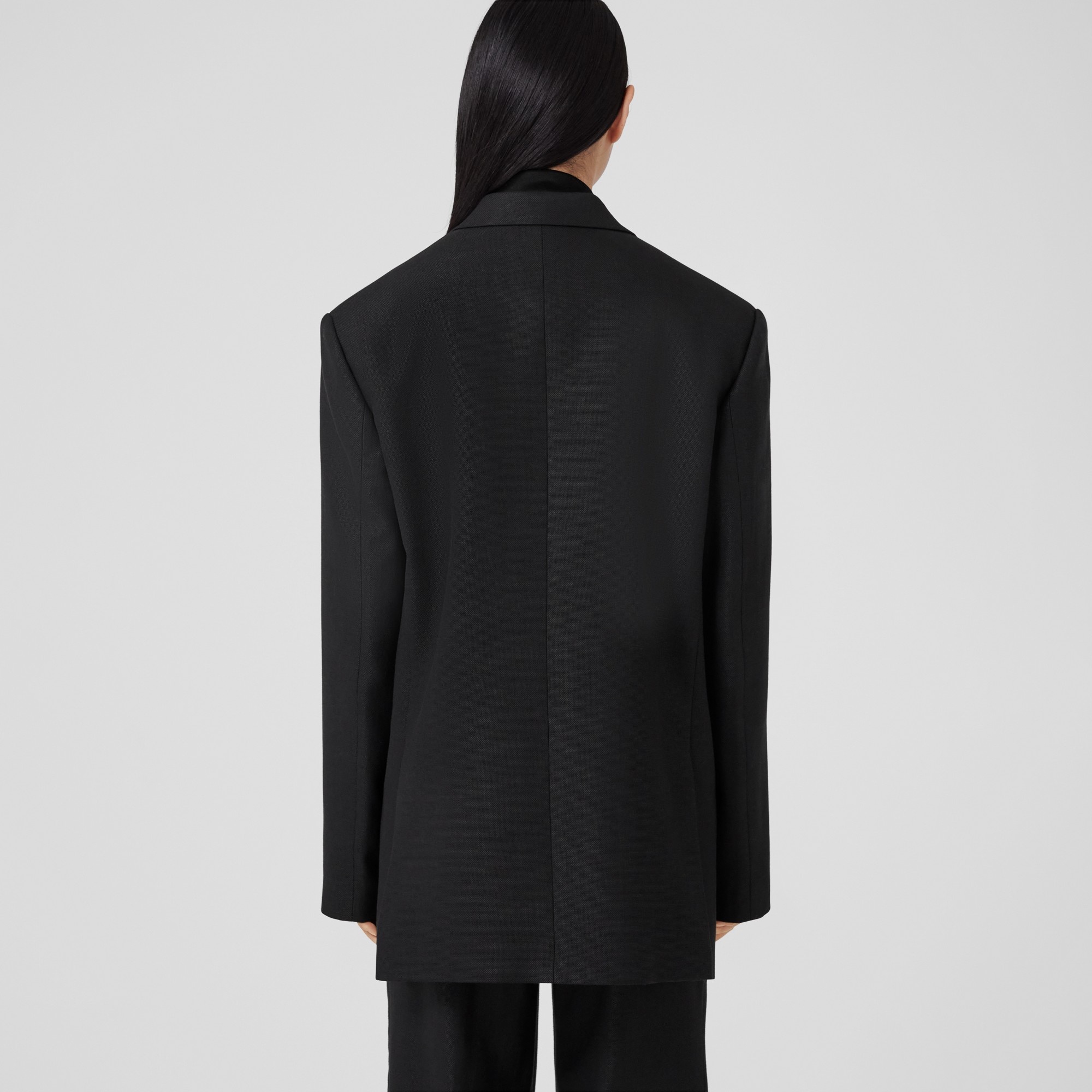 Chain-link Cuff Wool Ramie Tailored Jacket - 3