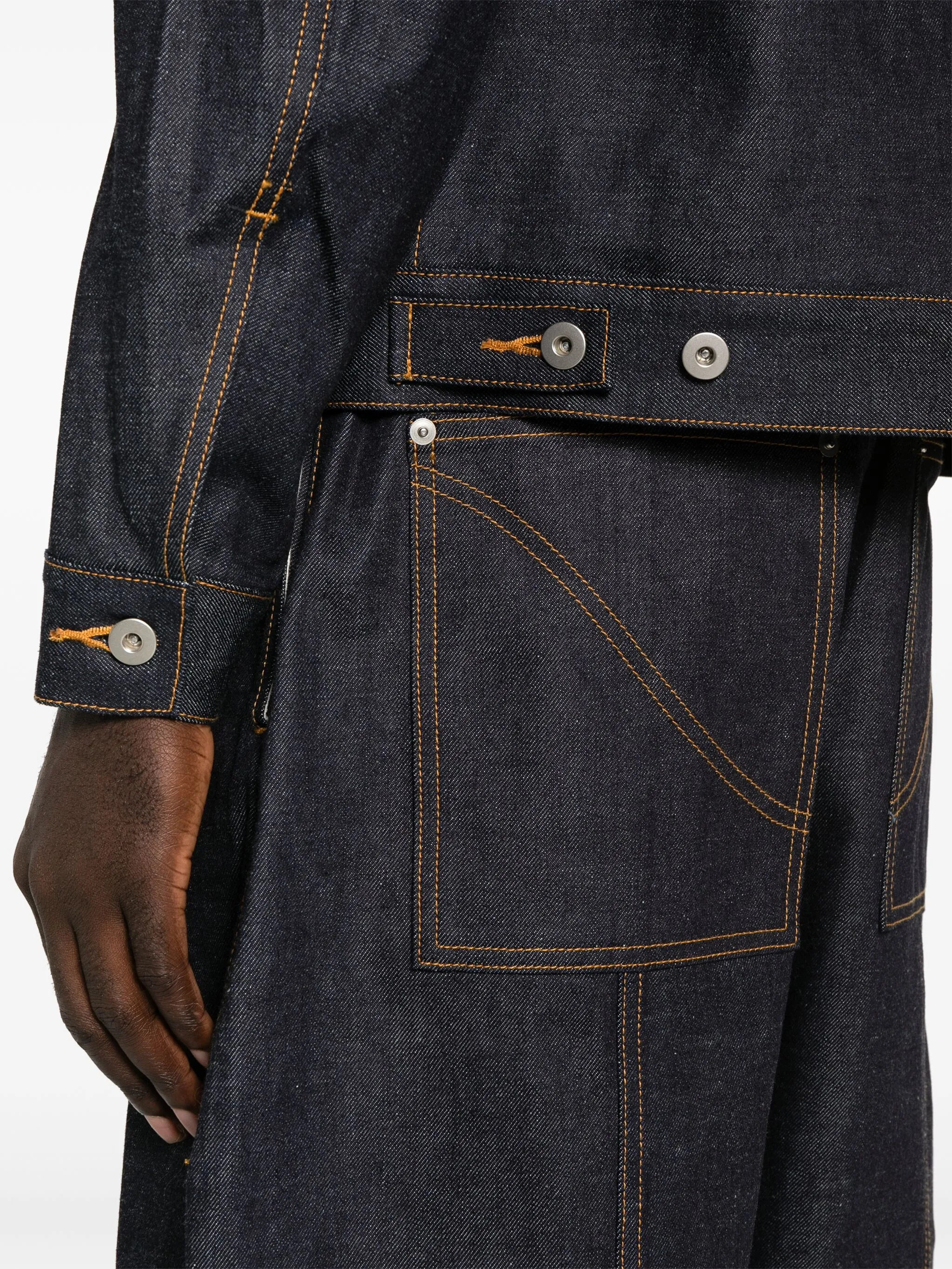 seam-detail wide-leg jeans - 5