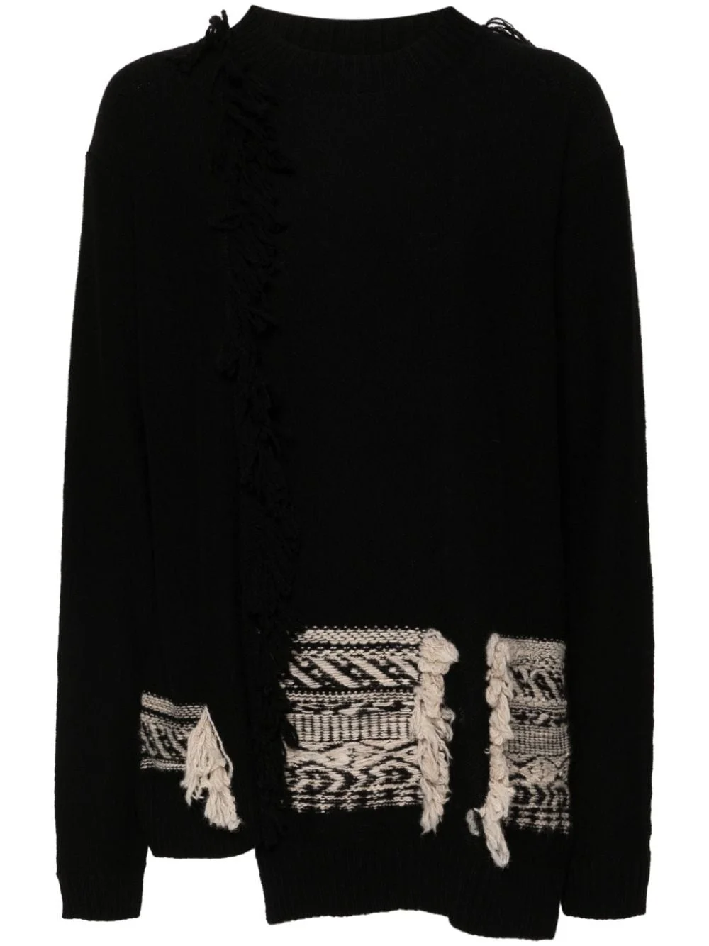 fringed asymmetric jumper - 1