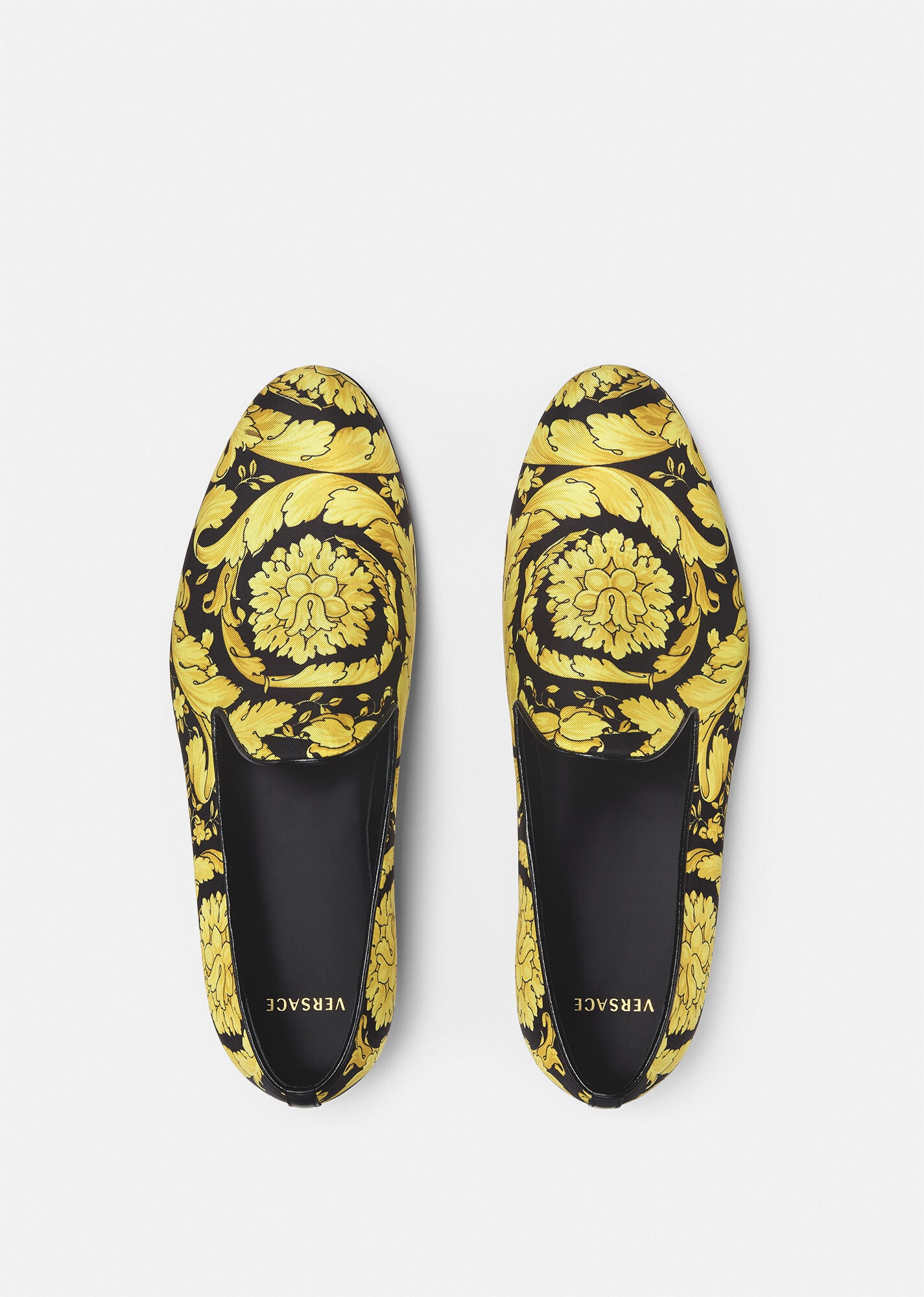 Barocco Print Silk Slippers - 5