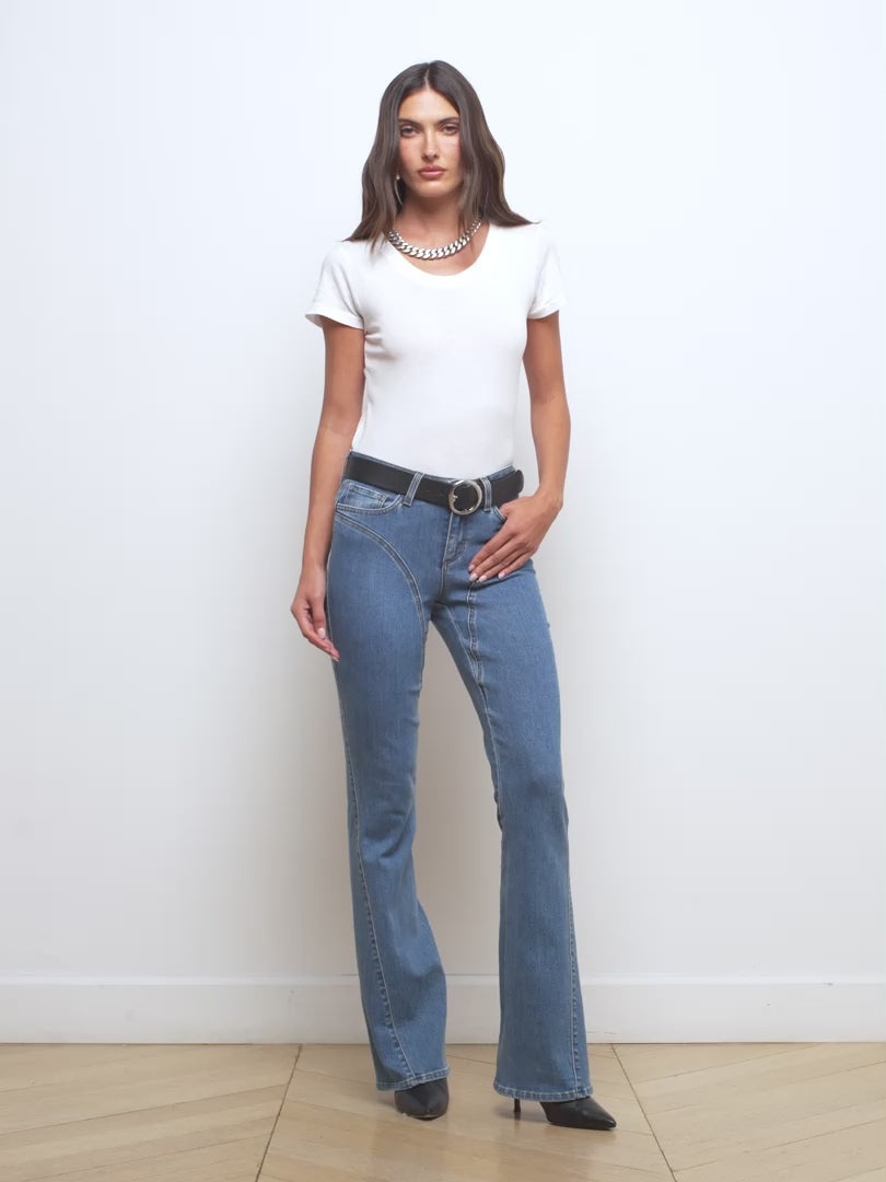 Deanna Seamed Flare Jean - 8