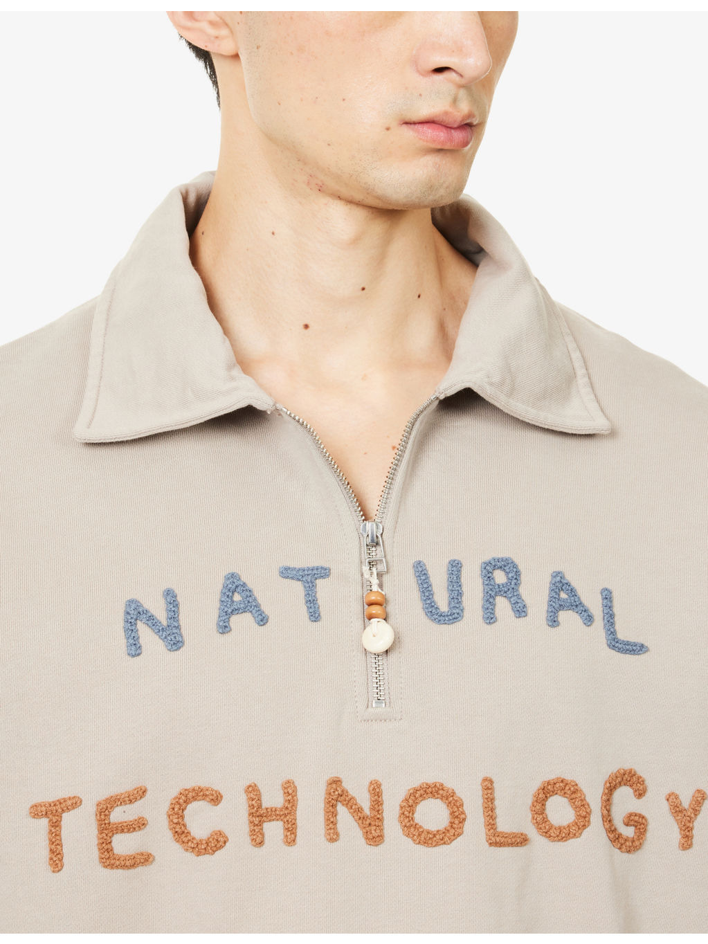 Geo Embroidered Cotton-Jersey Sweatshirt - 5