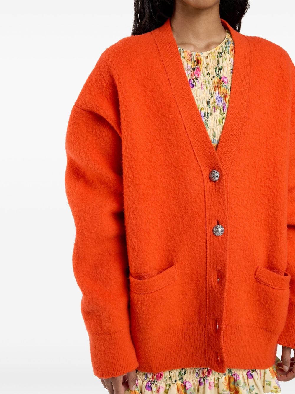 oversized wool cardigan - 6