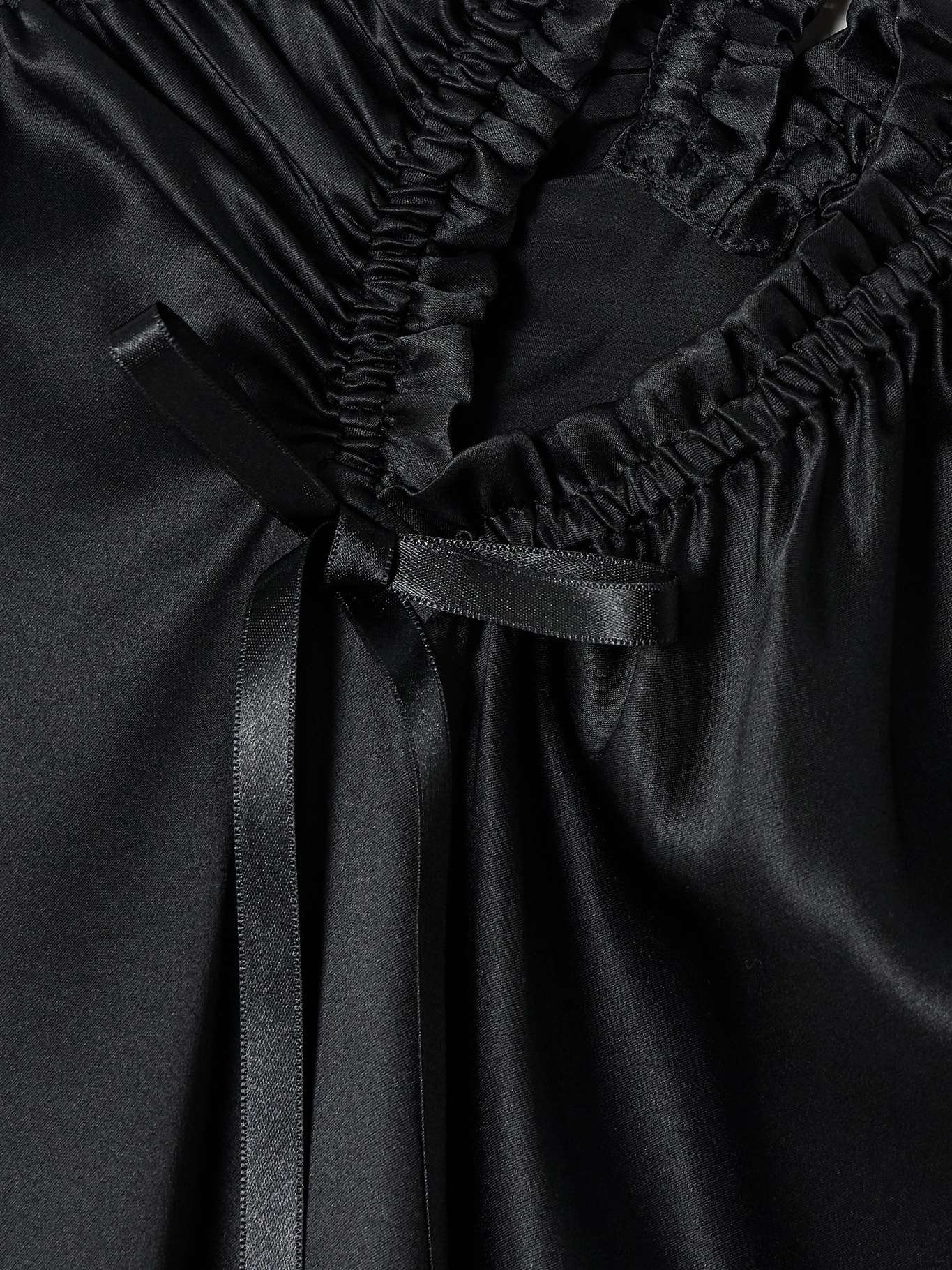 Tie-detailed ruched cutout silk-satin midi dress - 4