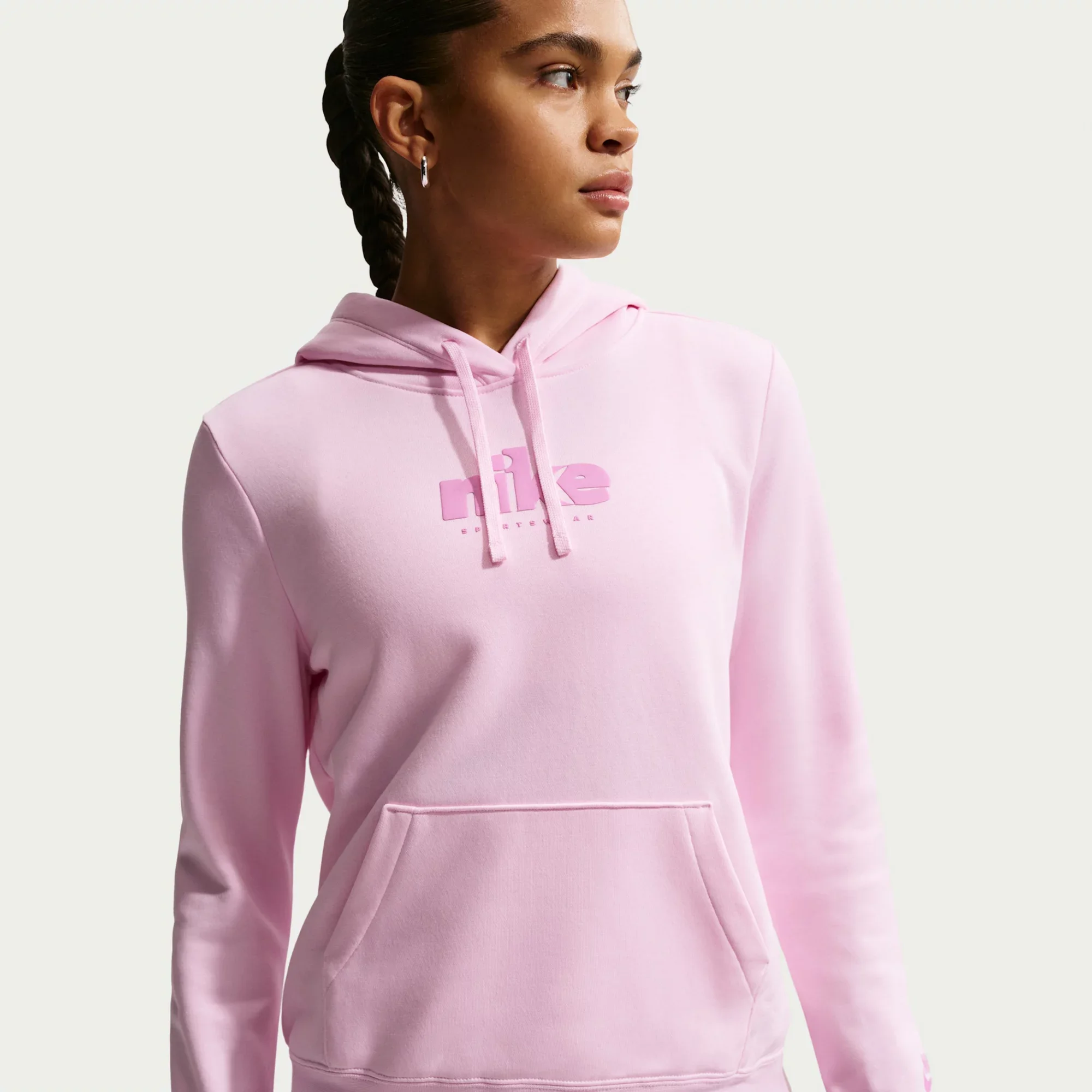 Nike Women's Sportswear Club Fleece Graphic Pullover Hoodie - 1
