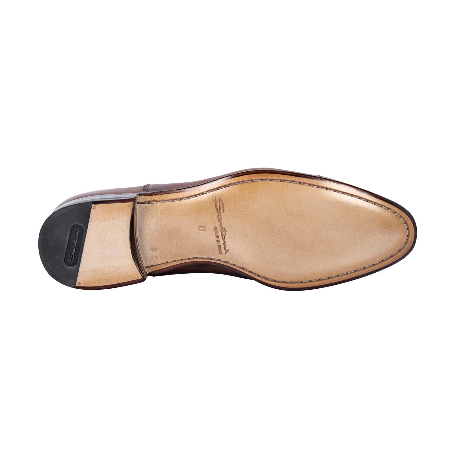 Men's polished brown leather Oxford shoe - 2