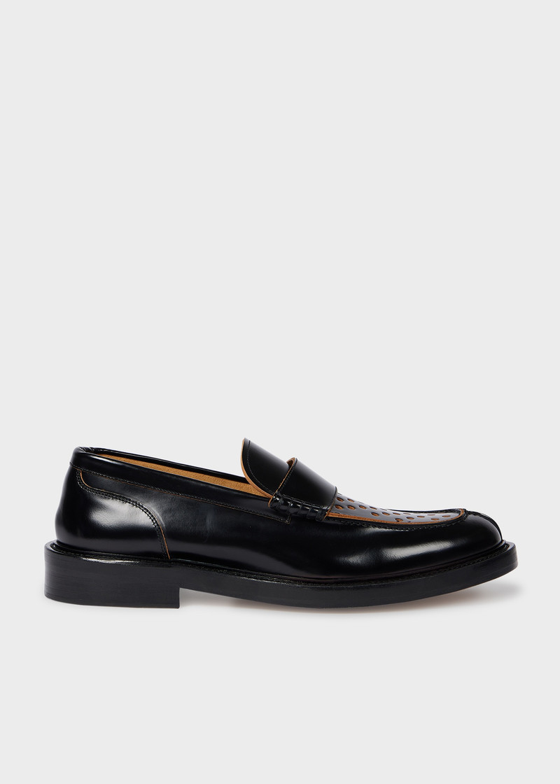 Black Leather 'Rossini' Loafers 1