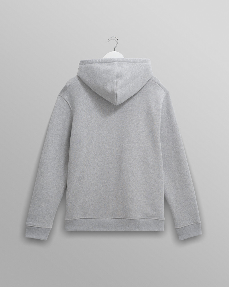 Hoxton - Heather Grey Brushed Organic Cotton Hoodie 8