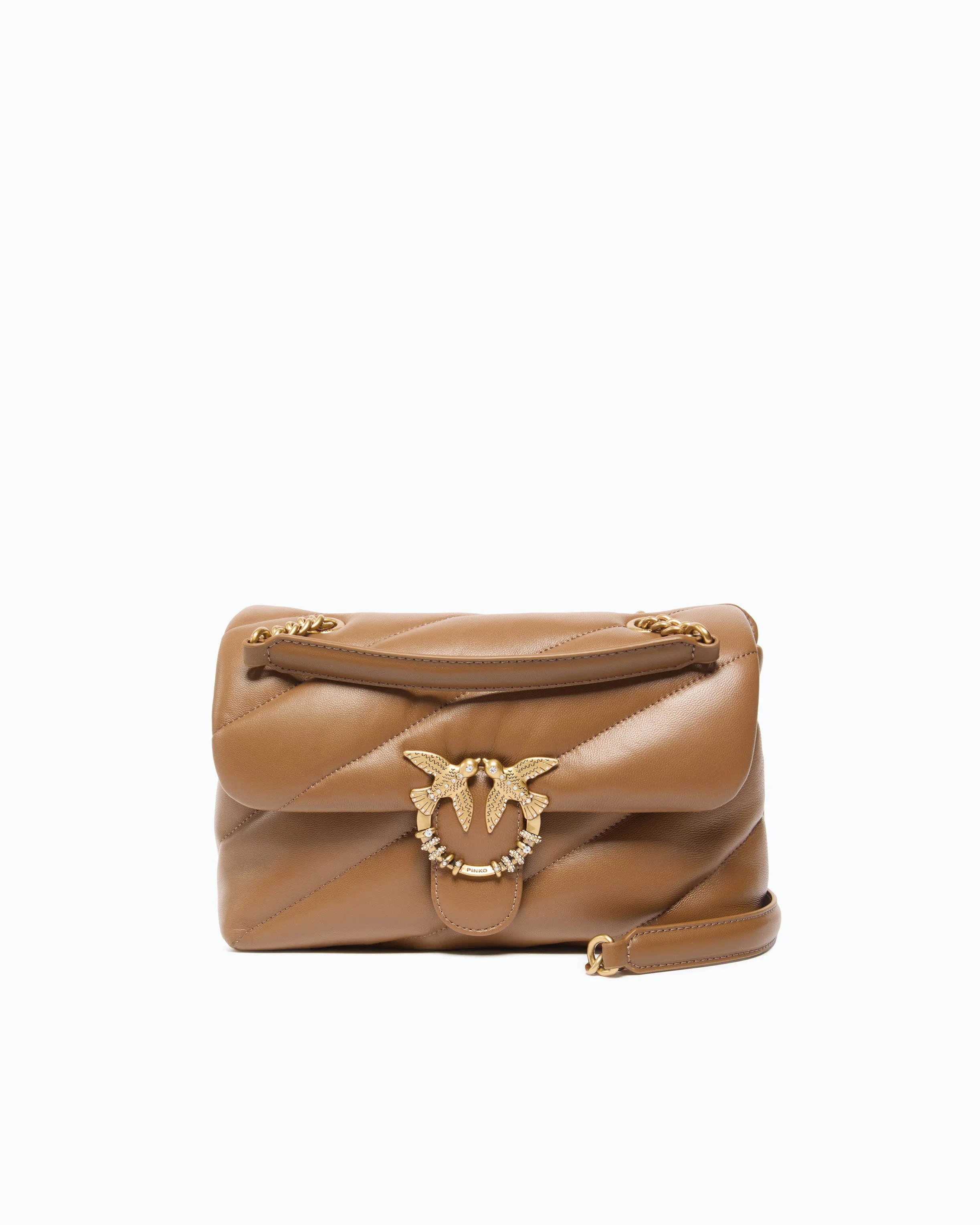 LOVE BAG PUFF MEDIUM CROSSBODY BAG IN QUILTED NAPPA LEATHER WITH JEWEL BUCKLE - 1
