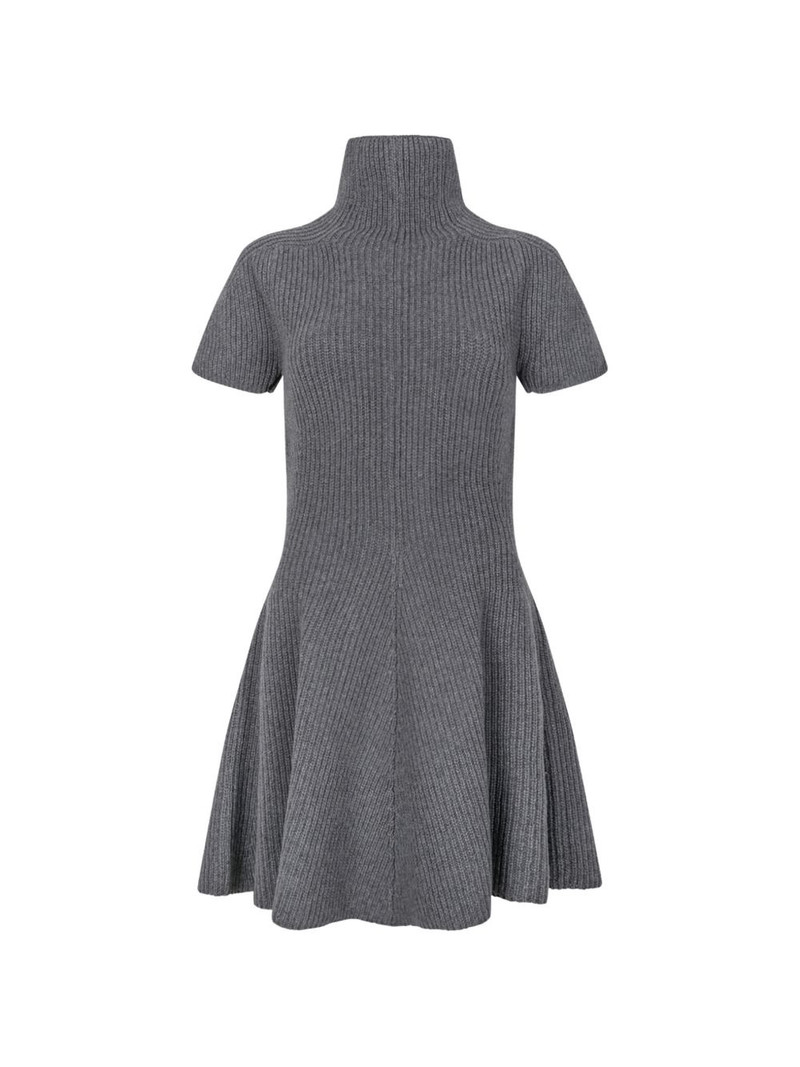 turtle-neck ribbed mini dress 1