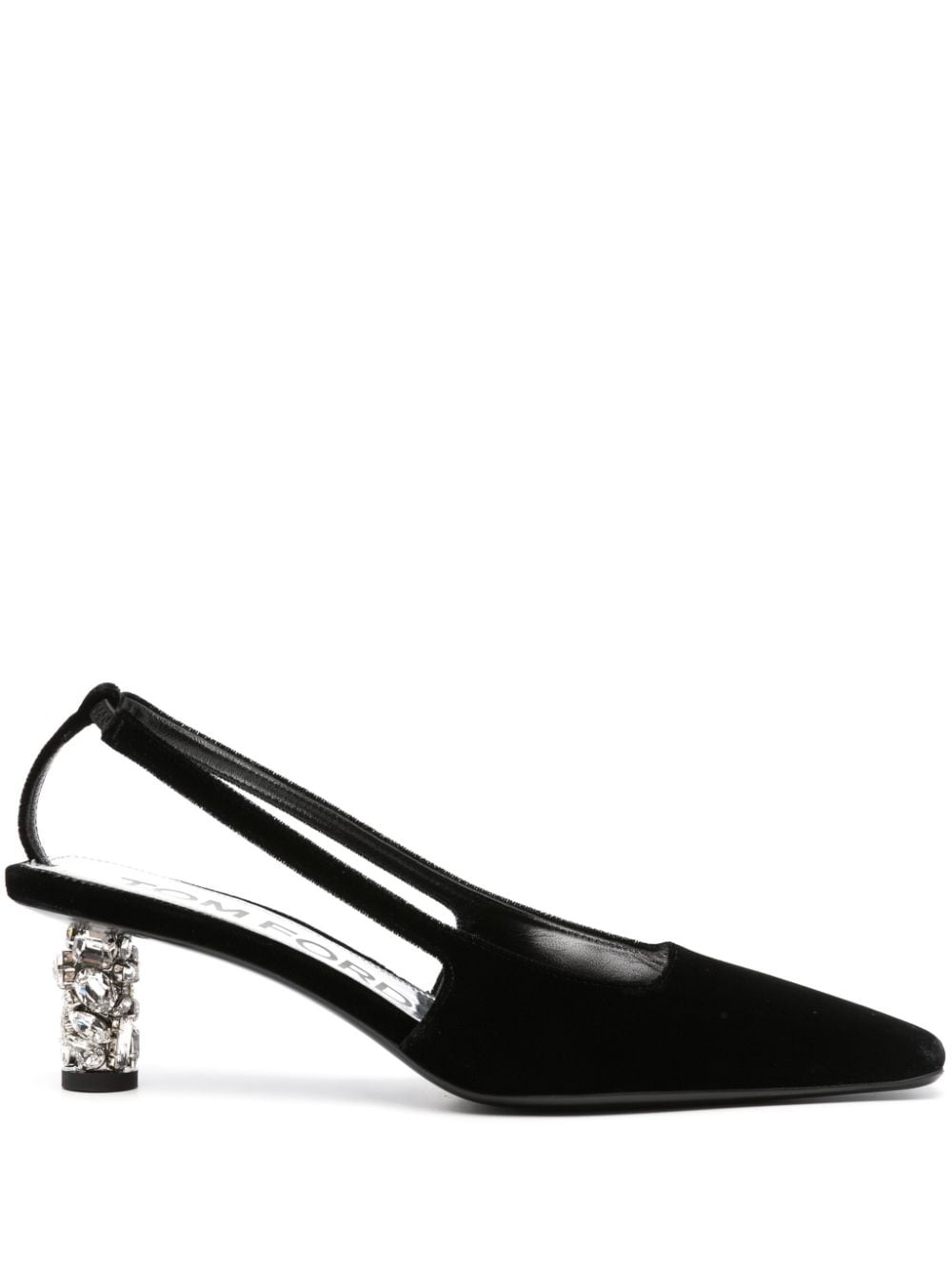 velvet slingback pumps - 1