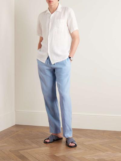 Canali Slim-Fit Linen Drawstring Trousers outlook