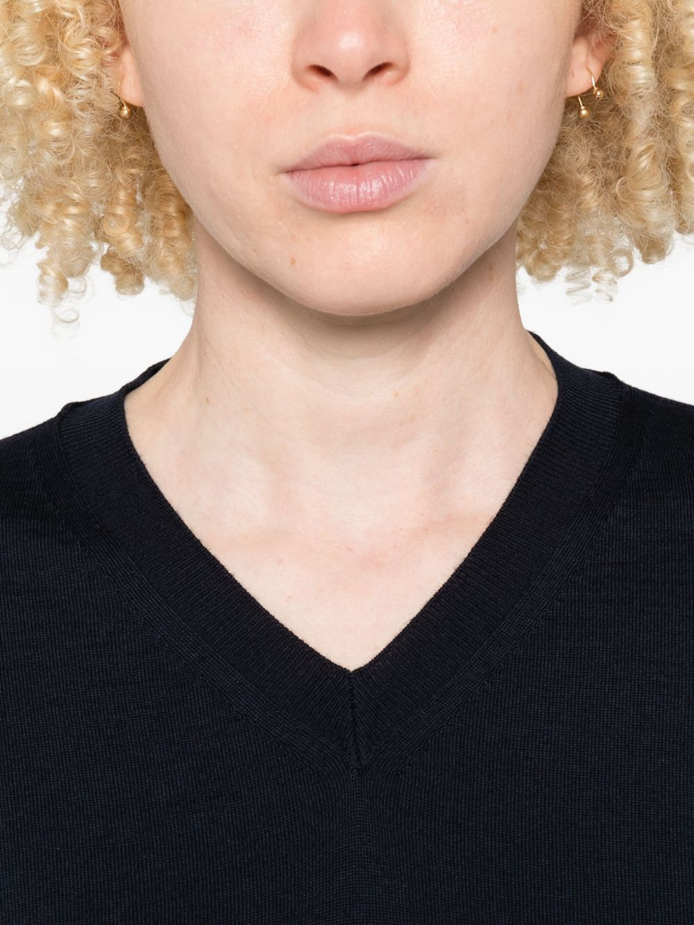 v-neck wool sweater - 5