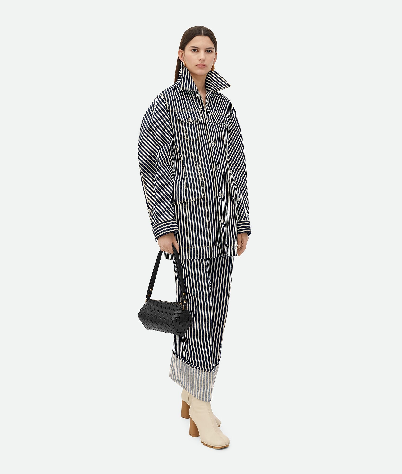 Striped Cotton Drill Jacket - 4