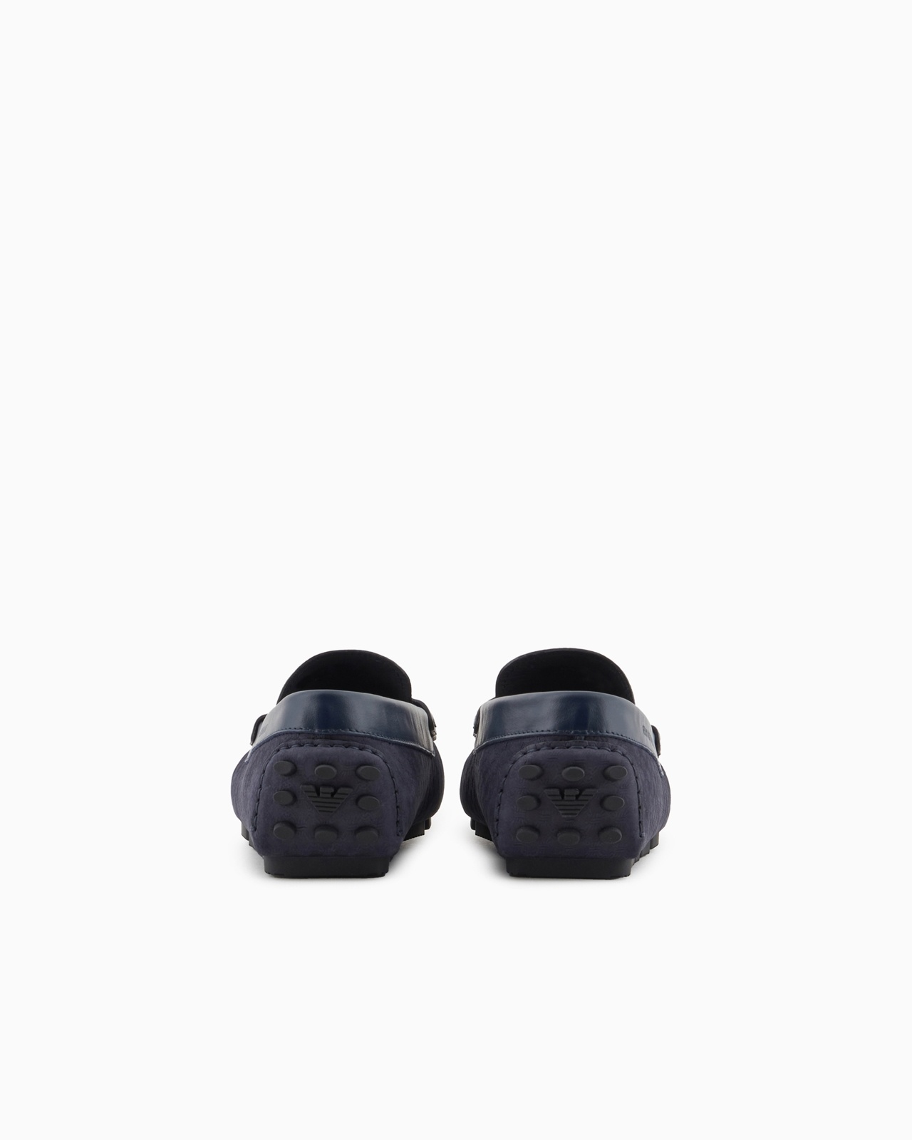 LEATHER DRIVING LOAFERS WITH ALL-OVER EMBOSSED PATTERN - 4