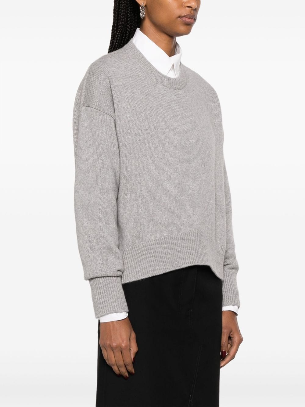 drop-shoulder cashmere jumper - 3