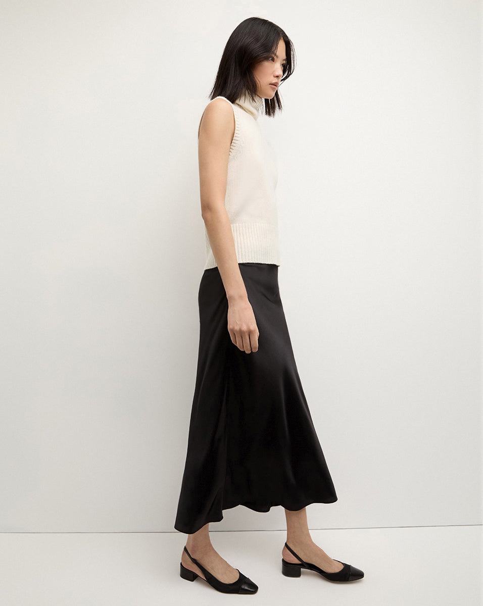CLOVER STRETCH SILK SKIRT - 5