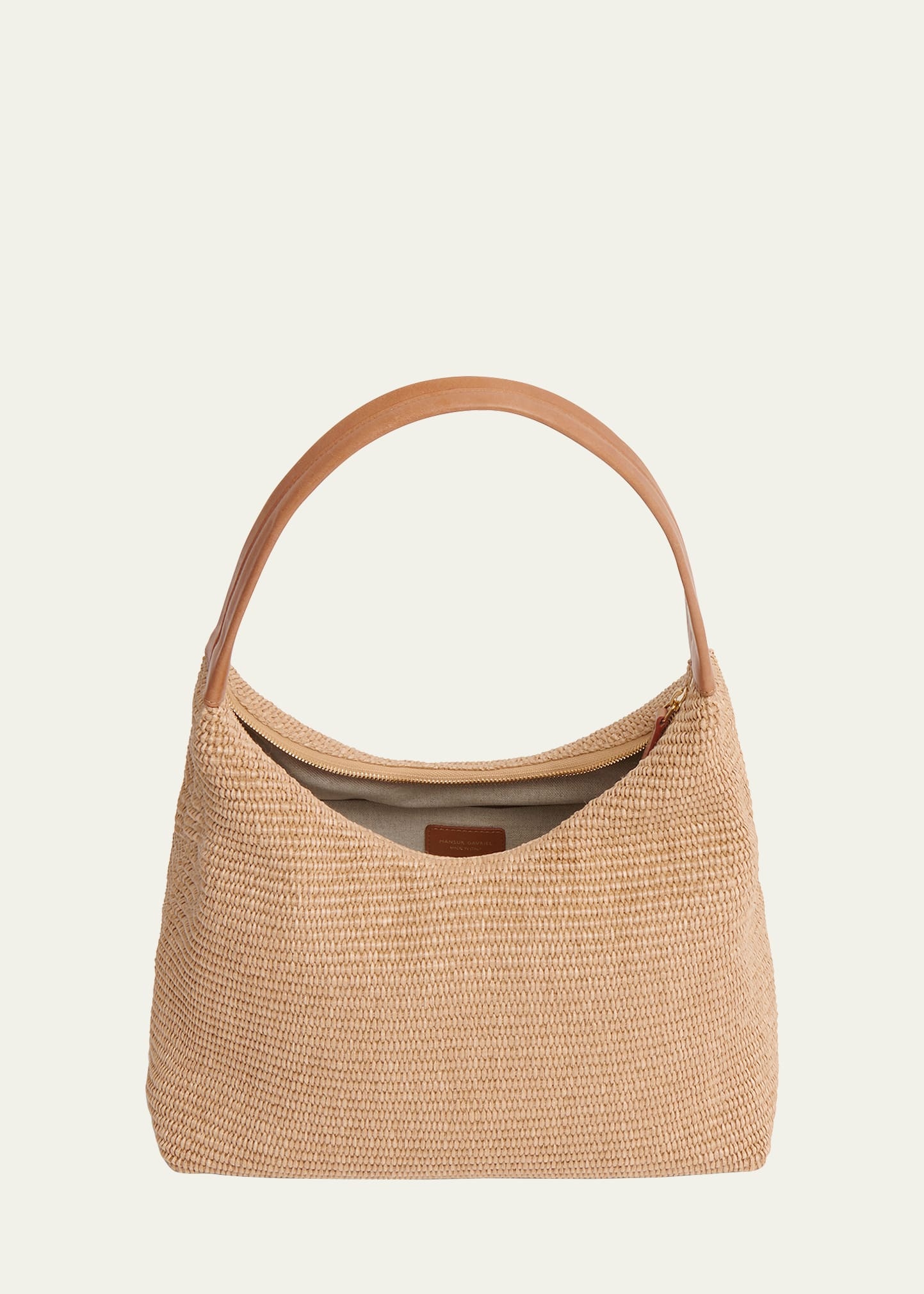 Candy Zip Raffia Shoulder Bag - 4