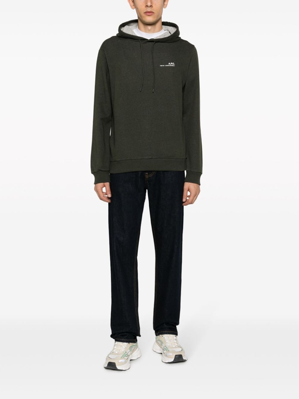 logo-print drawstring hoodie - 2