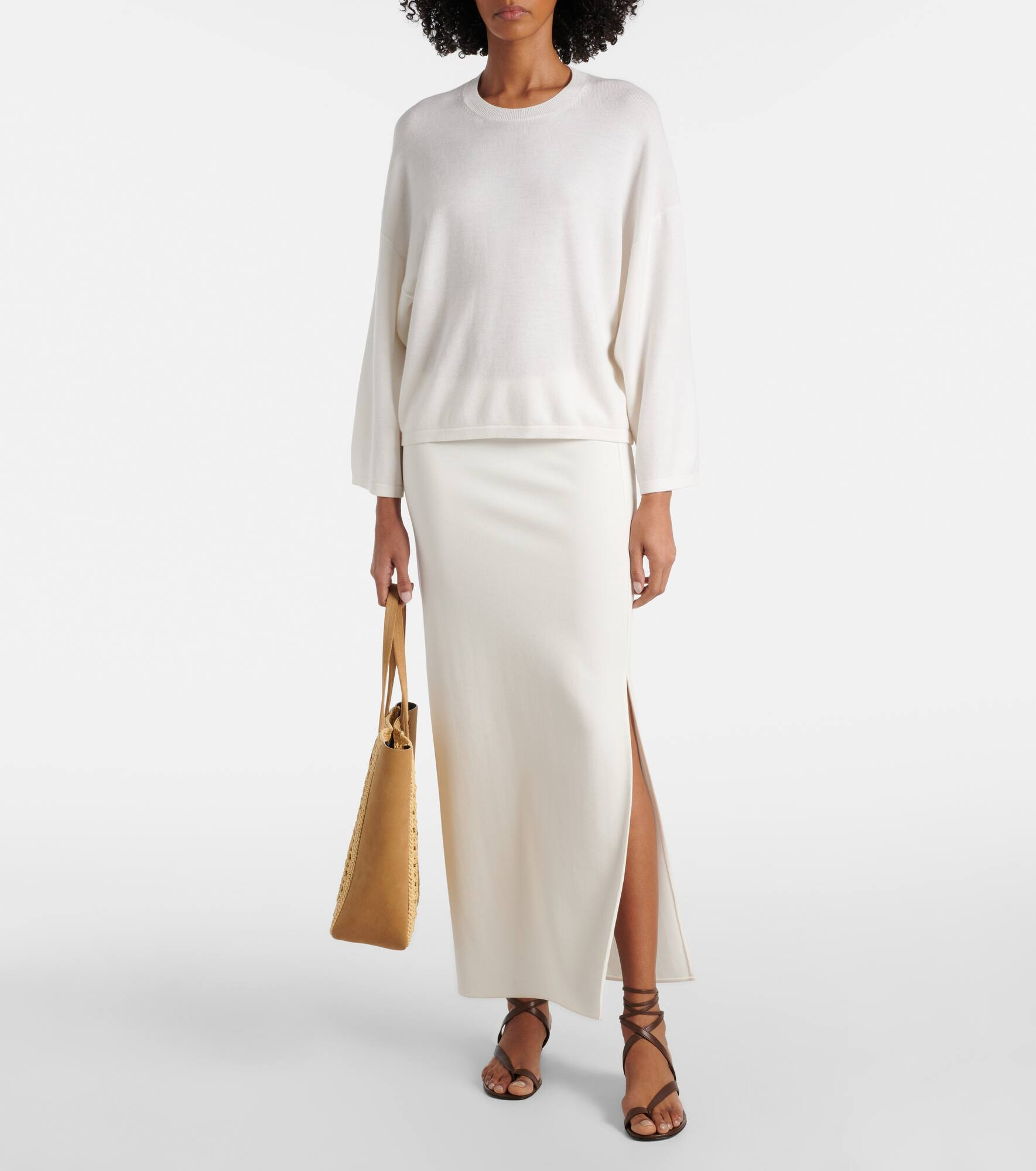 Lilth crêpe jersey pencil skirt - 2