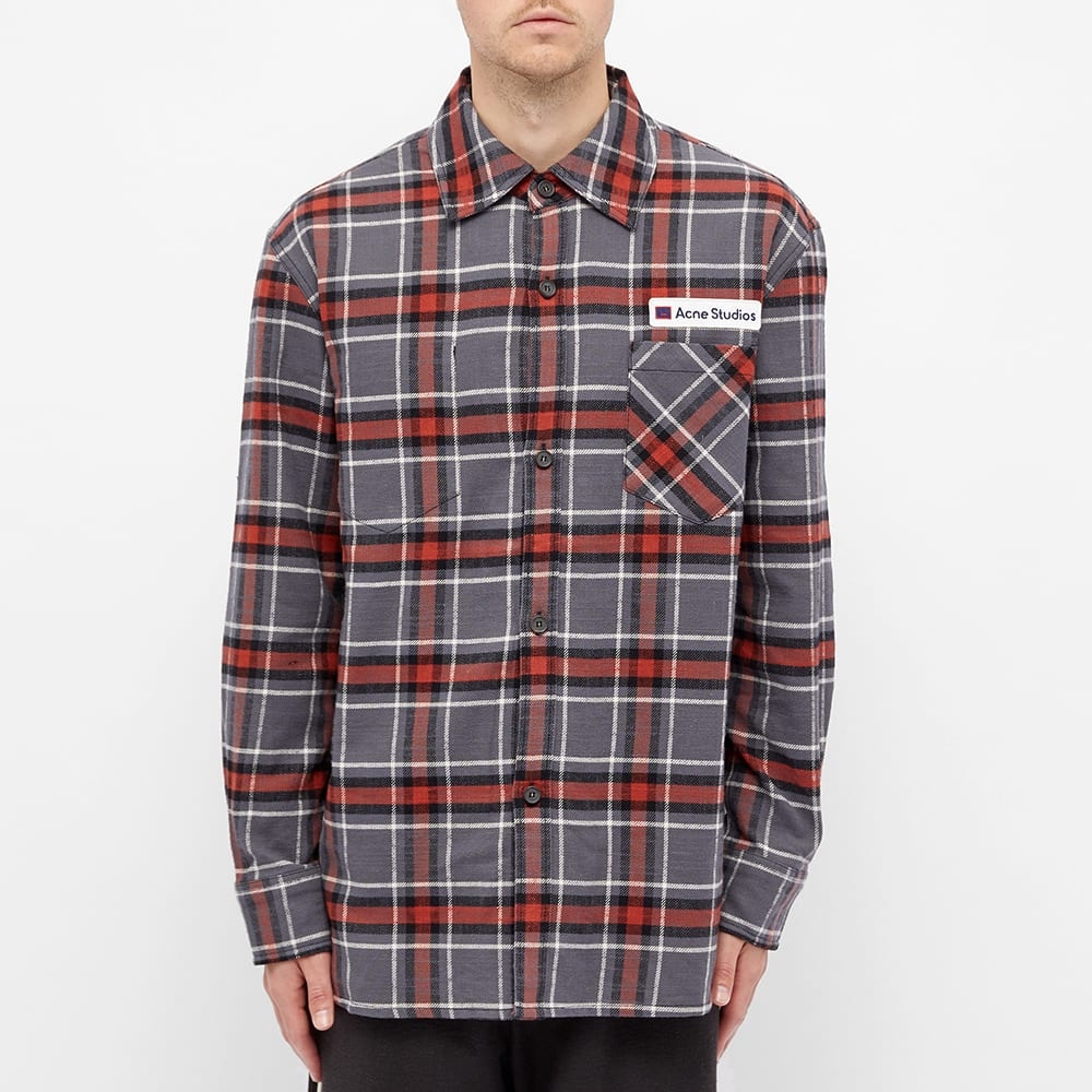 Acne Studios Salak Flannel PC Face Shirt - 5