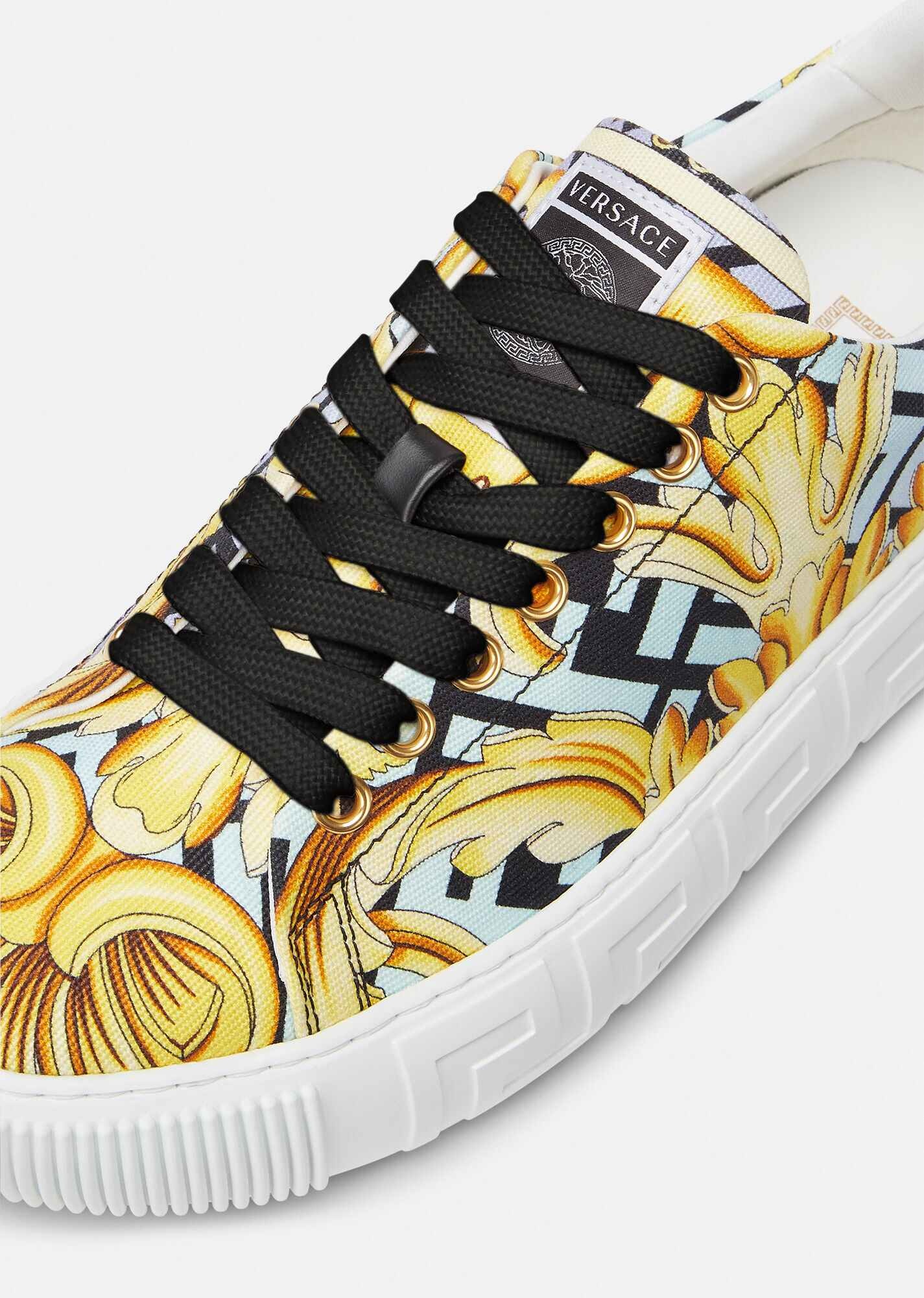 Fendace Gold Baroque Greca Sneakers - 6