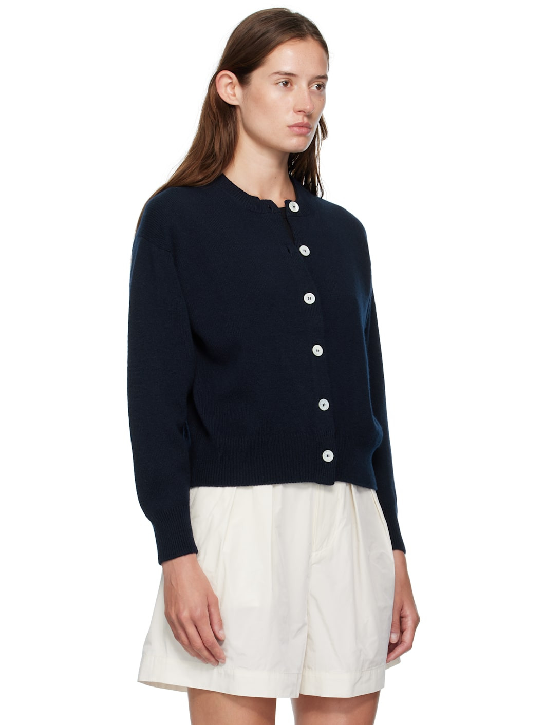 Navy Ada Crewneck Cardigan - 2