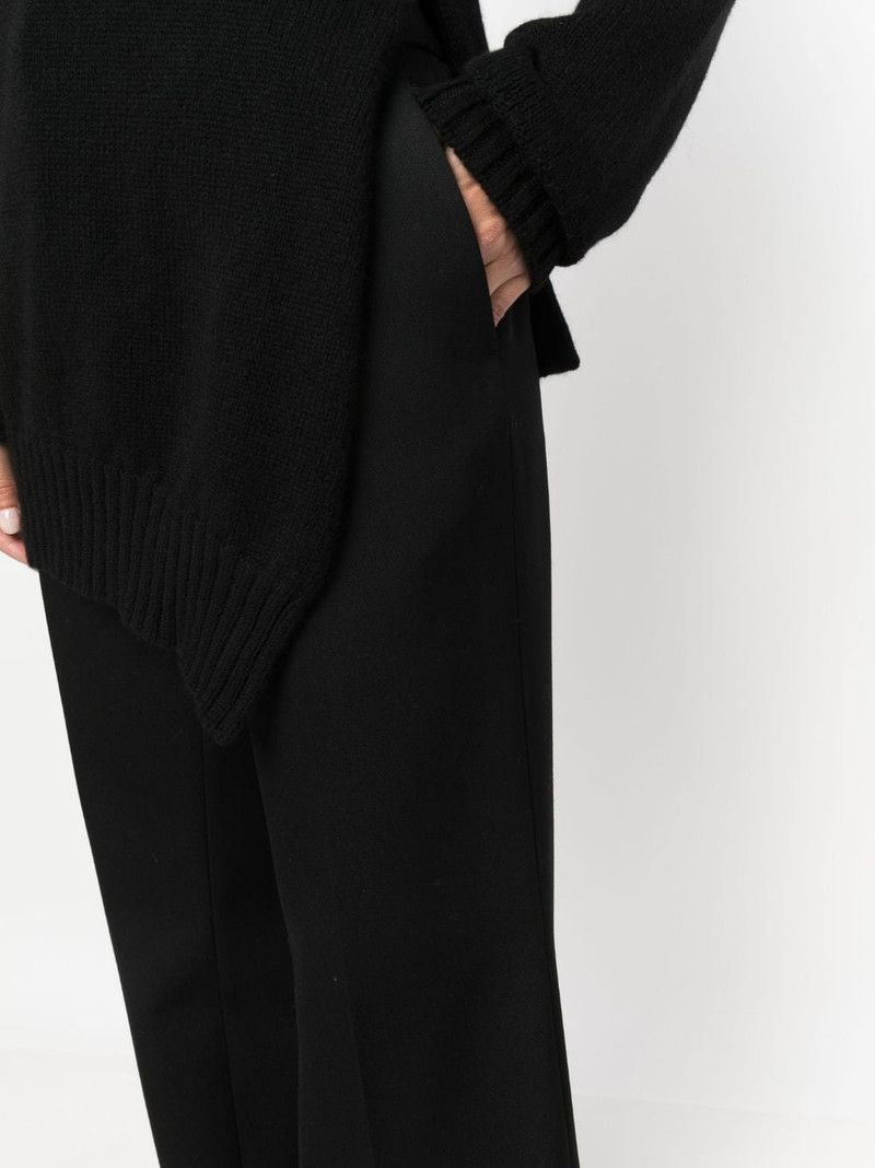 wool-cotton wide-leg trousers 5