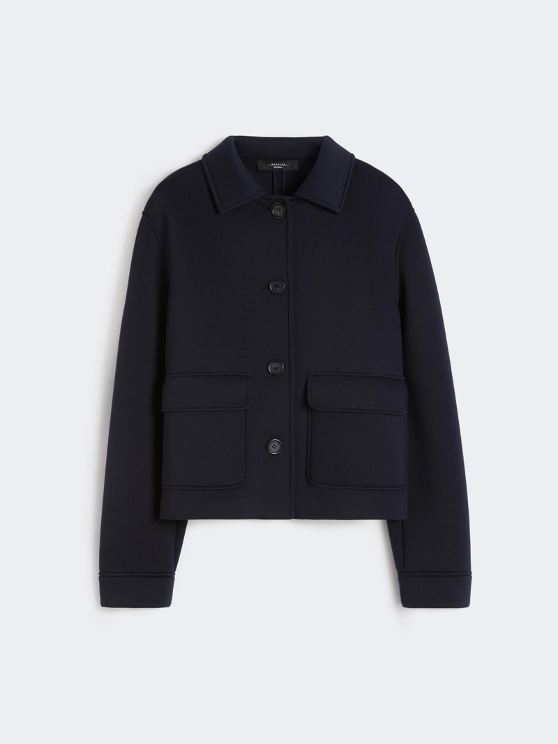 PERLE Technical jersey jacket - NAVY 1