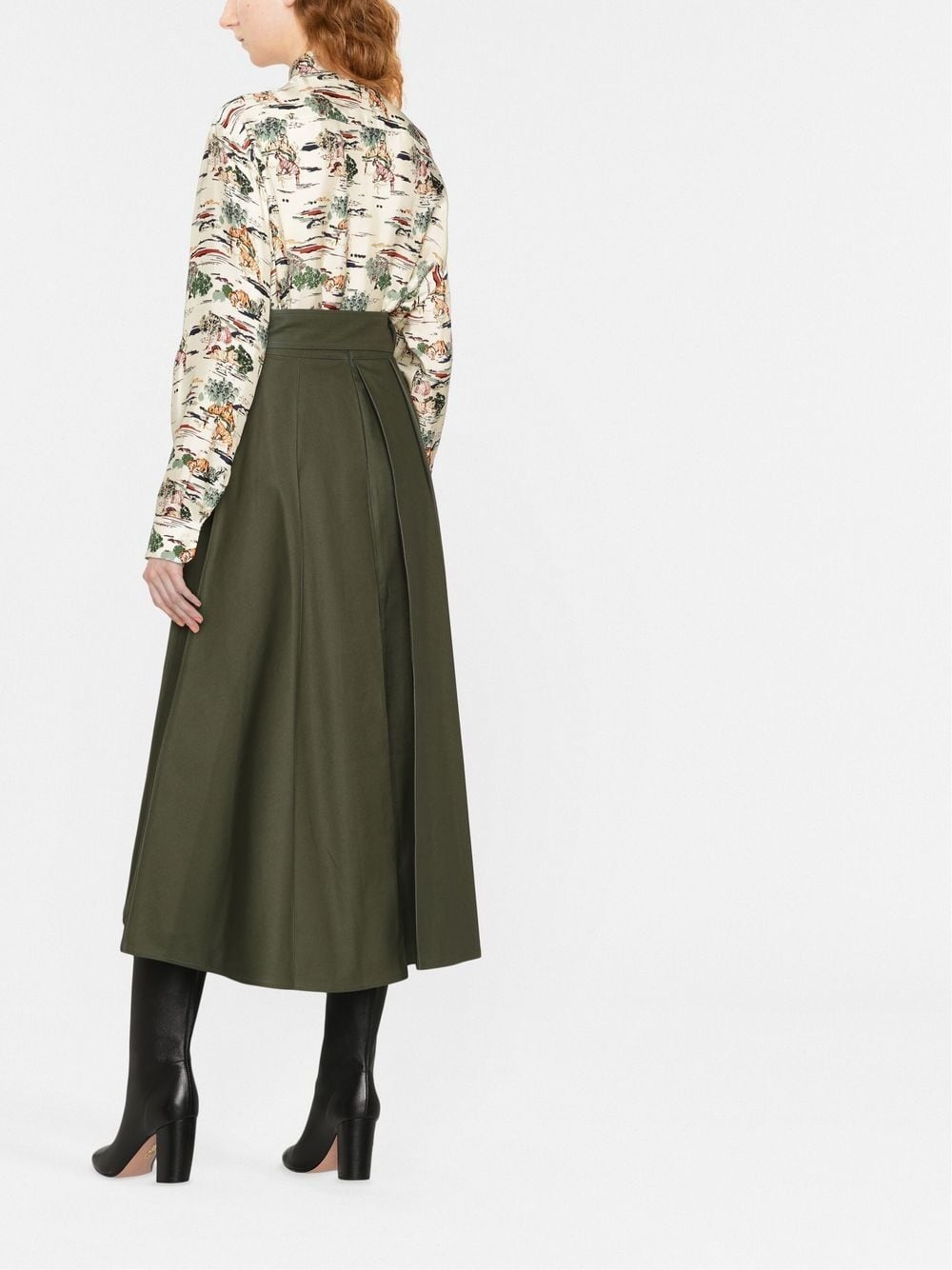 high-waisted pleated skirt - 4