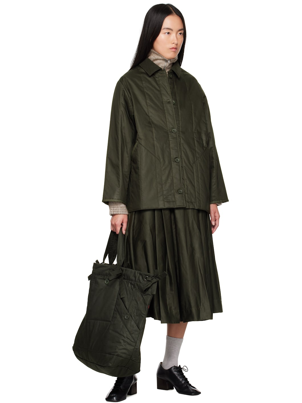 【関税込み】CASEY CASEY カーキ Mili Cargo トートバッグ CASEY/CASEY Khaki Mili Cargo Tote | ssense | REVERSIBLE