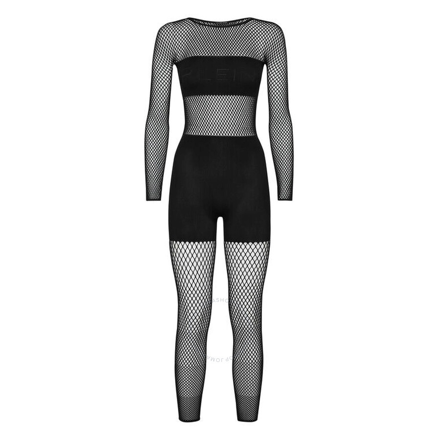 Philipp Plein Seamless Mesh Long-Sleeves Jumpsuit - 5