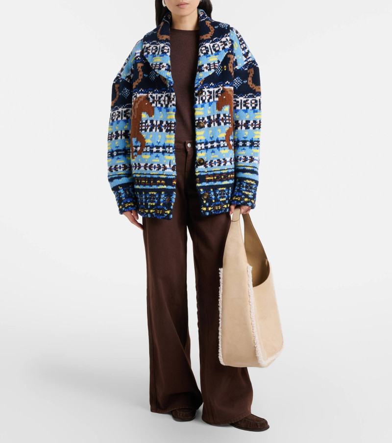 Stella McCartney Teddy-trimmed shoulder bag outlook