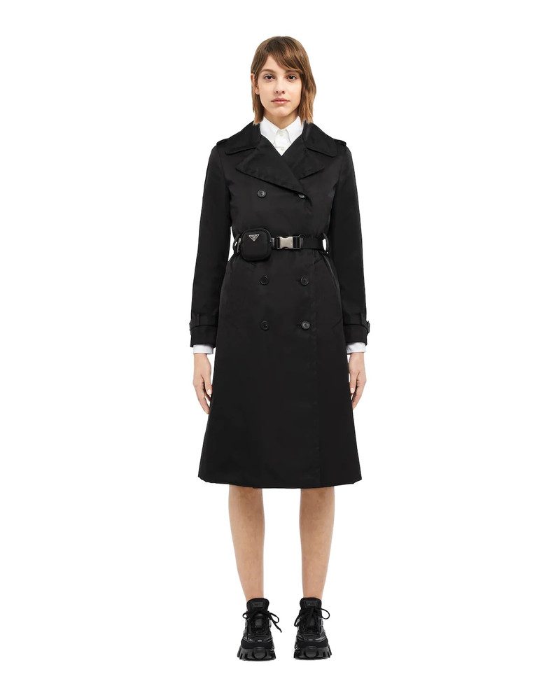 Prada Re-Nylon gabardine trench coat outlook