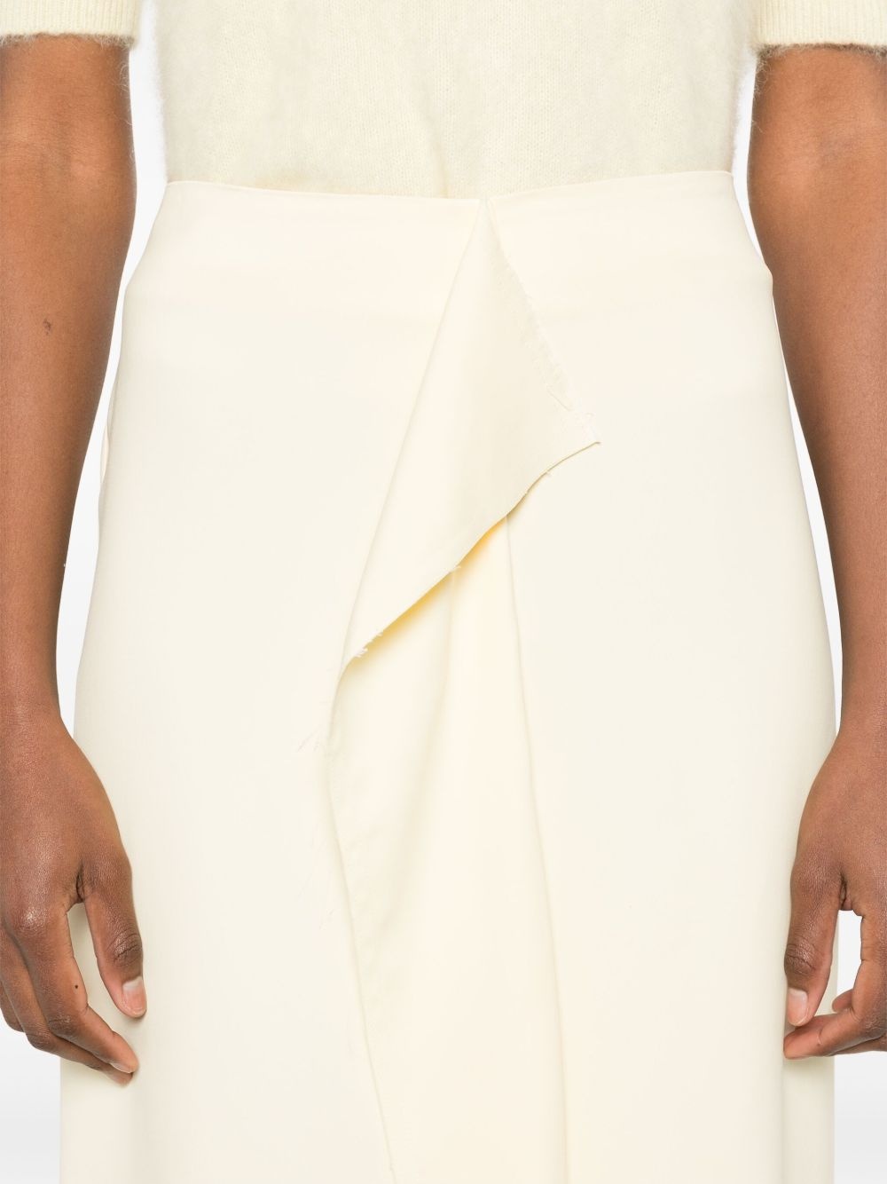 draped-detail midi dress - 5