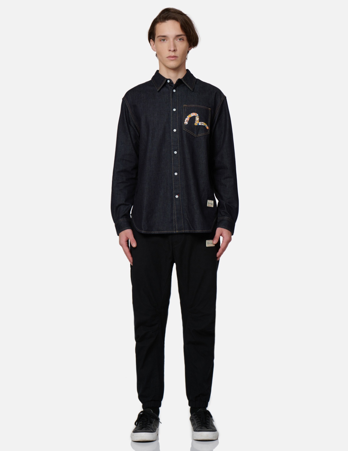 SEAGULL AND FORTUNE CAT EMBROIDERY TROUSERS - 6