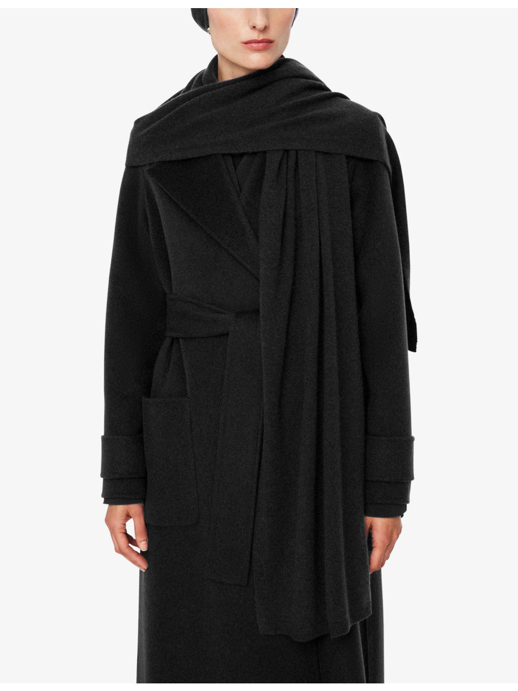 Light ribbed-trim cashmere scarf - 2