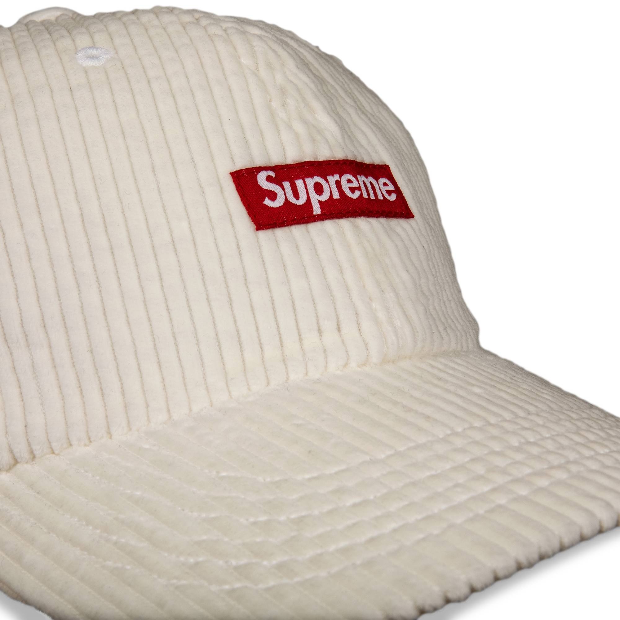 Supreme Ripple Corduroy Small Box 6-Panel 'White' - 3