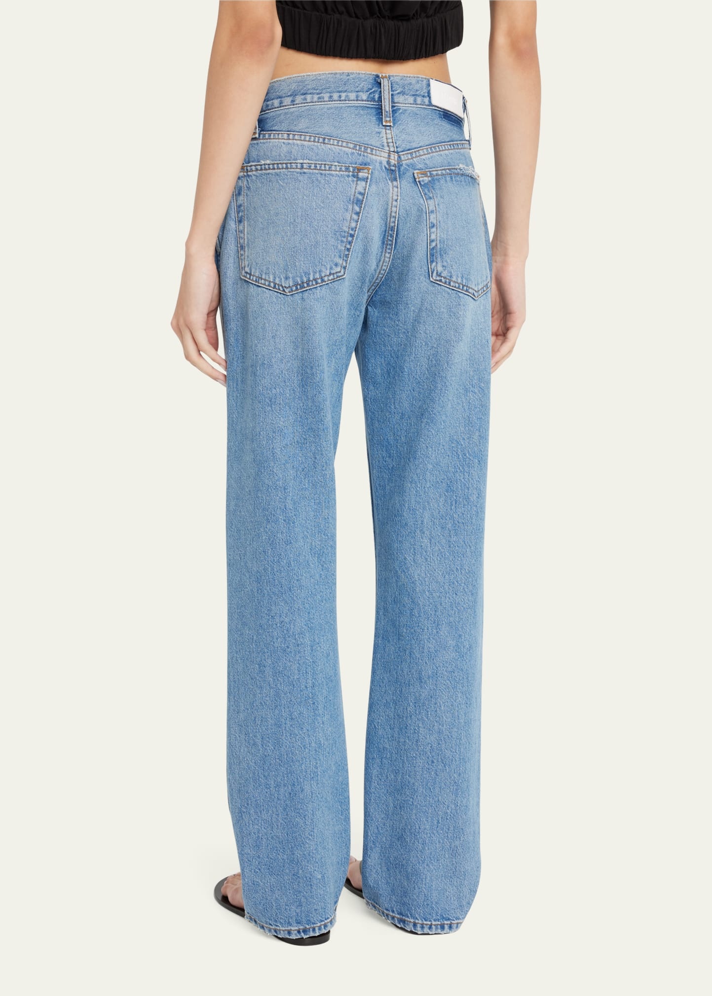 High-Rise Loose Rigid Straight-Leg Jeans - 3
