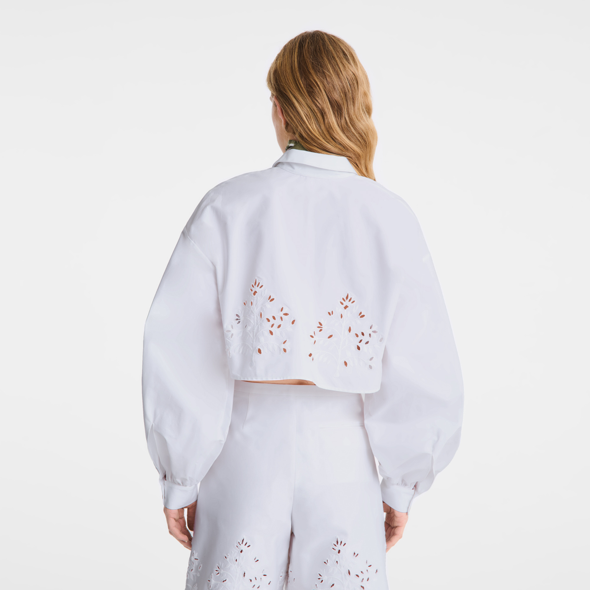 Shirt White - Poplin embroidered - 3