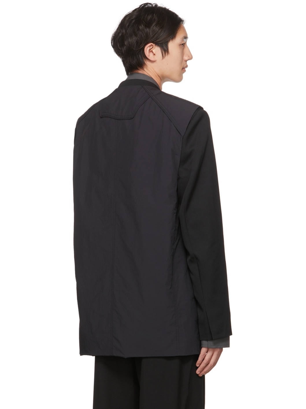 Black Layered Blazer - 3