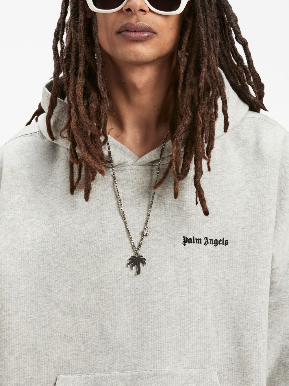 embroidered-logo hoodie - 6