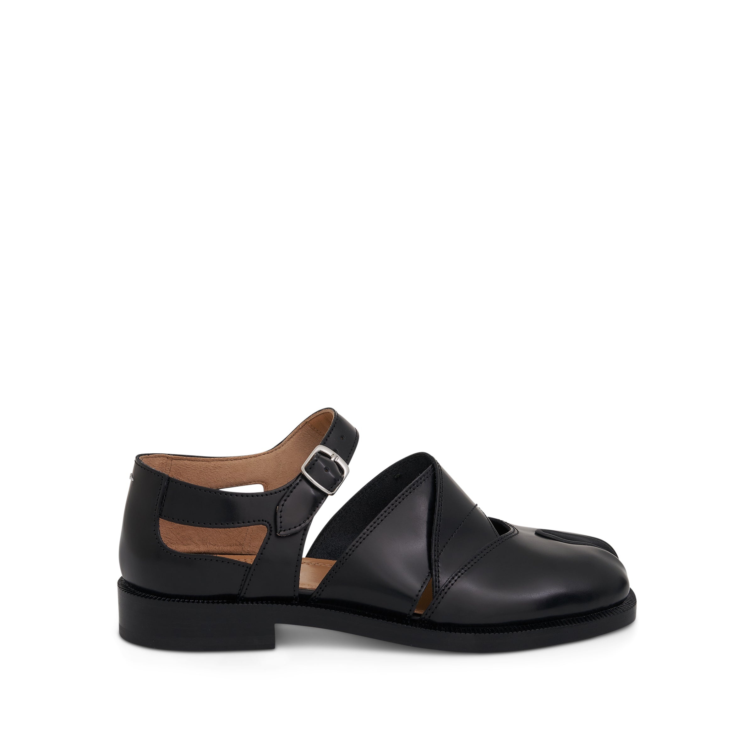 Maison Margiela Tabi Toe Cut Out Sandals in Black | marais
