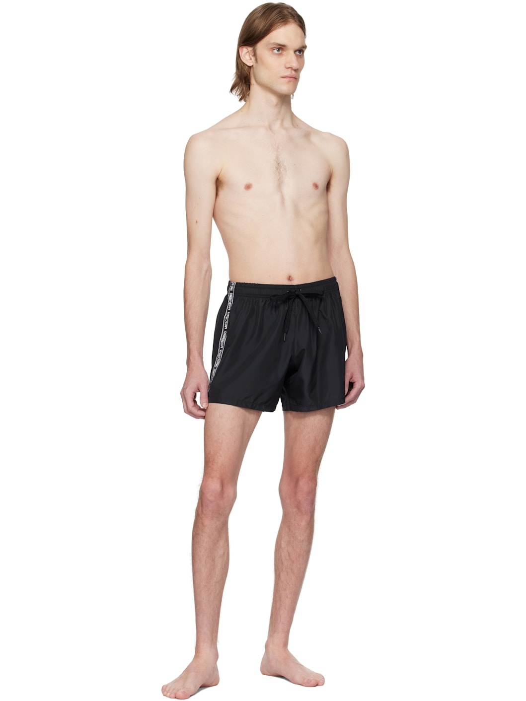 Black Logo Band Swim Shorts - 4