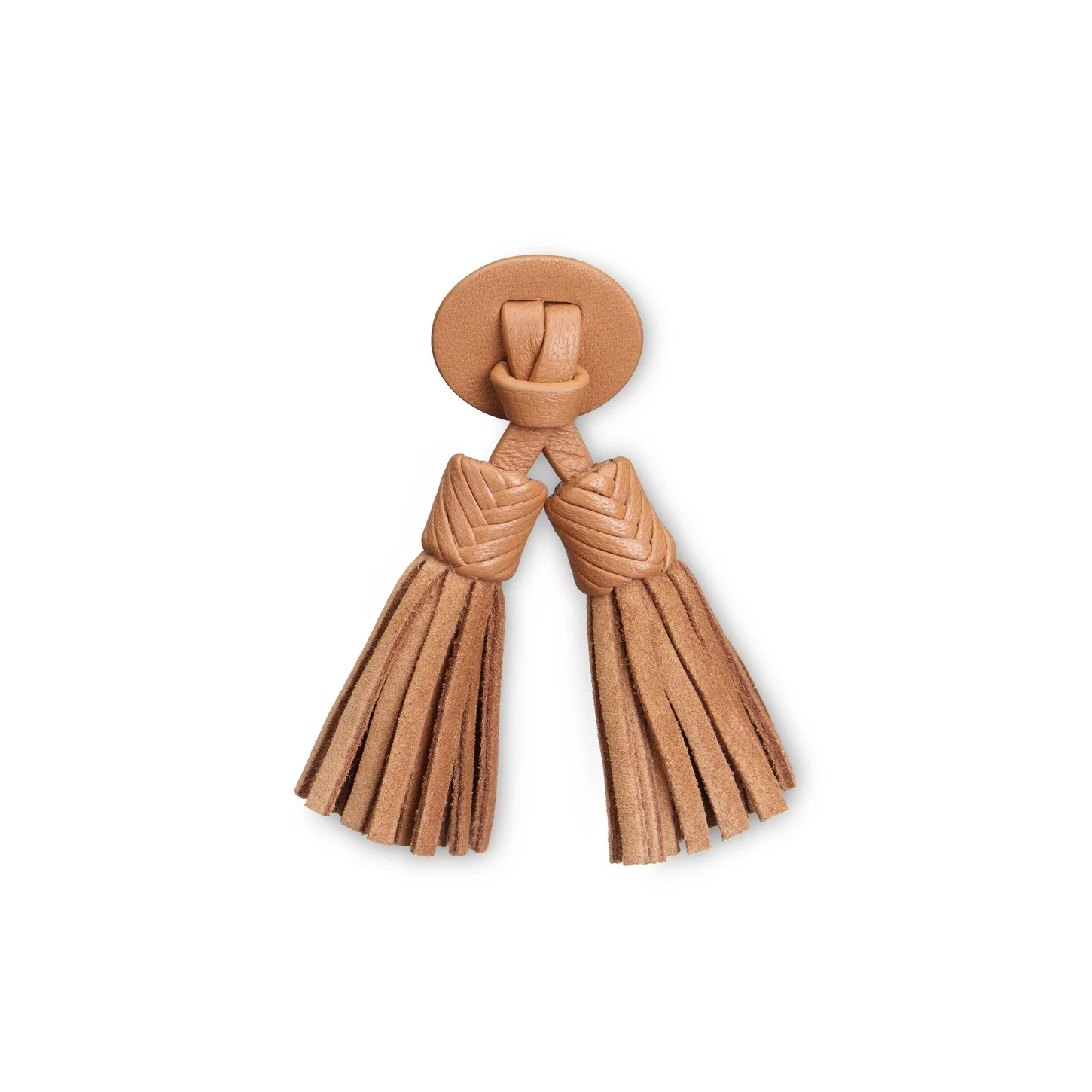 Light brown leather and suede Santoni Icona Serpentine tassels - 1